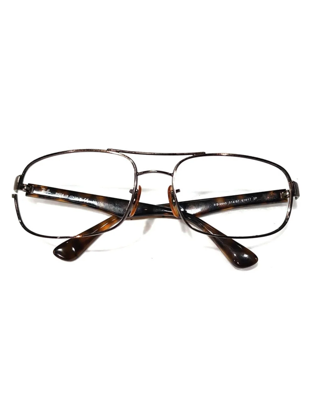 Ray Ban RB3445 014/57 Brown Wrap Sunglasses Frame 61-17 No Lens Screw